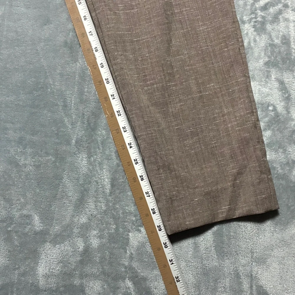 Hugo Boss Virgin Wool Flat Front Dress Pants Mens 36R Brown